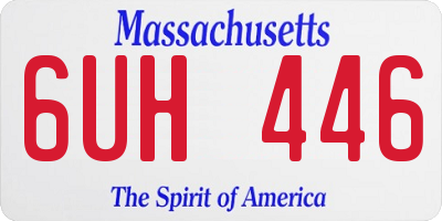 MA license plate 6UH446