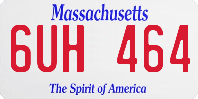MA license plate 6UH464
