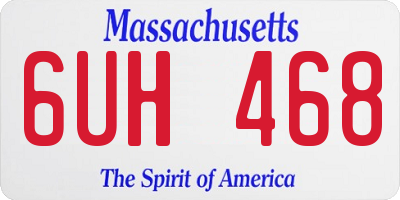 MA license plate 6UH468