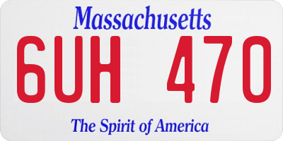 MA license plate 6UH470