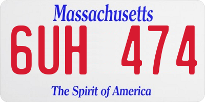 MA license plate 6UH474