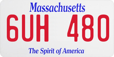 MA license plate 6UH480