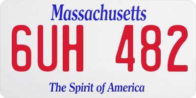 MA license plate 6UH482