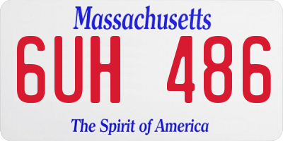 MA license plate 6UH486