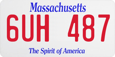 MA license plate 6UH487