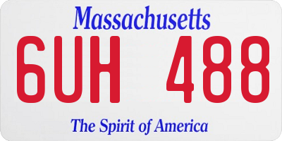 MA license plate 6UH488