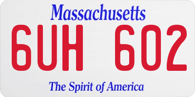 MA license plate 6UH602