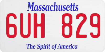 MA license plate 6UH829