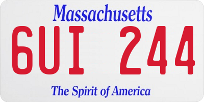 MA license plate 6UI244