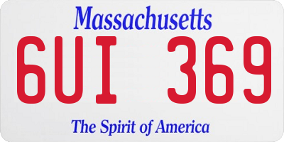 MA license plate 6UI369