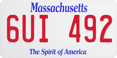 MA license plate 6UI492