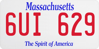 MA license plate 6UI629