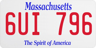 MA license plate 6UI796