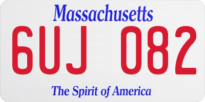 MA license plate 6UJ082
