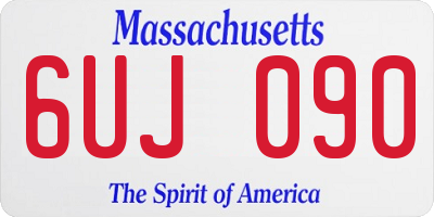 MA license plate 6UJ090