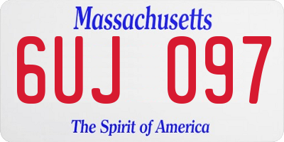 MA license plate 6UJ097