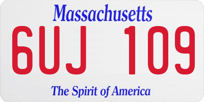 MA license plate 6UJ109