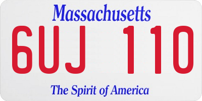 MA license plate 6UJ110