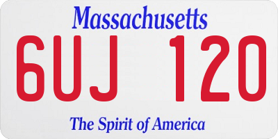 MA license plate 6UJ120