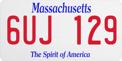 MA license plate 6UJ129