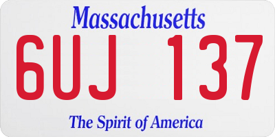 MA license plate 6UJ137