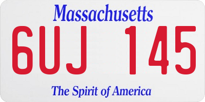 MA license plate 6UJ145