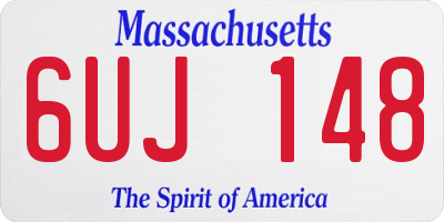 MA license plate 6UJ148