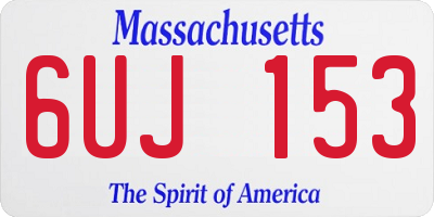 MA license plate 6UJ153