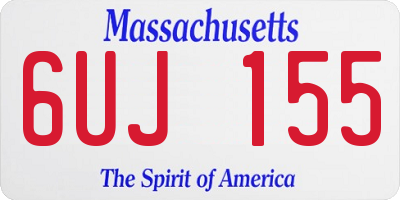 MA license plate 6UJ155