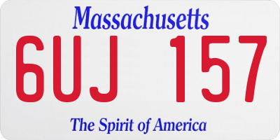 MA license plate 6UJ157
