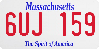 MA license plate 6UJ159