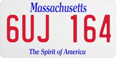 MA license plate 6UJ164