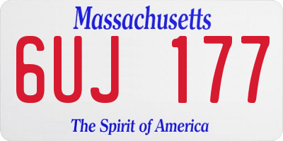 MA license plate 6UJ177