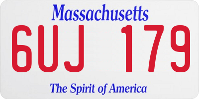 MA license plate 6UJ179
