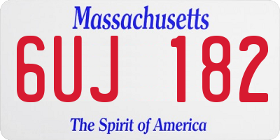 MA license plate 6UJ182