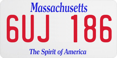MA license plate 6UJ186