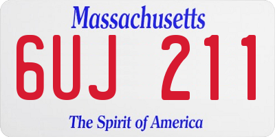 MA license plate 6UJ211