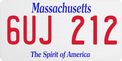 MA license plate 6UJ212
