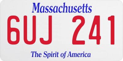 MA license plate 6UJ241