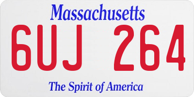 MA license plate 6UJ264