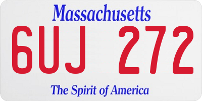 MA license plate 6UJ272