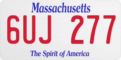 MA license plate 6UJ277