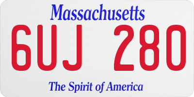 MA license plate 6UJ280