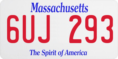 MA license plate 6UJ293