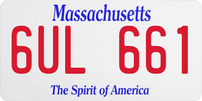 MA license plate 6UL661