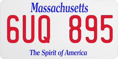 MA license plate 6UQ895