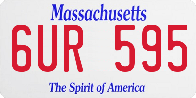 MA license plate 6UR595