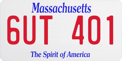 MA license plate 6UT401