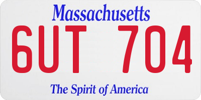 MA license plate 6UT704