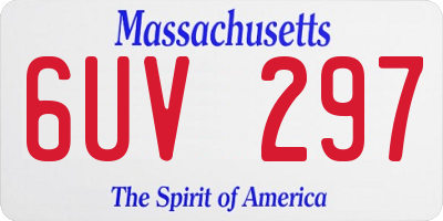 MA license plate 6UV297